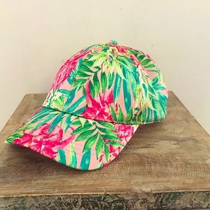 Pink Floral/Pineapple Baseball cap
